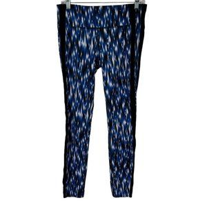 Gap Fit Womens Blue White pattern Leggings Yoga Stretch Pants size medium